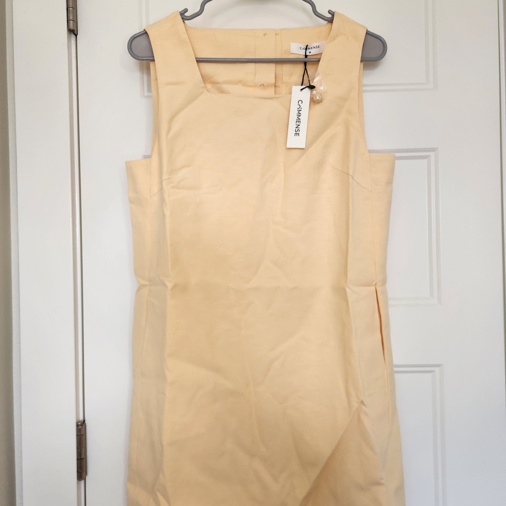 Commense Cream Sleeveless Mini Dress